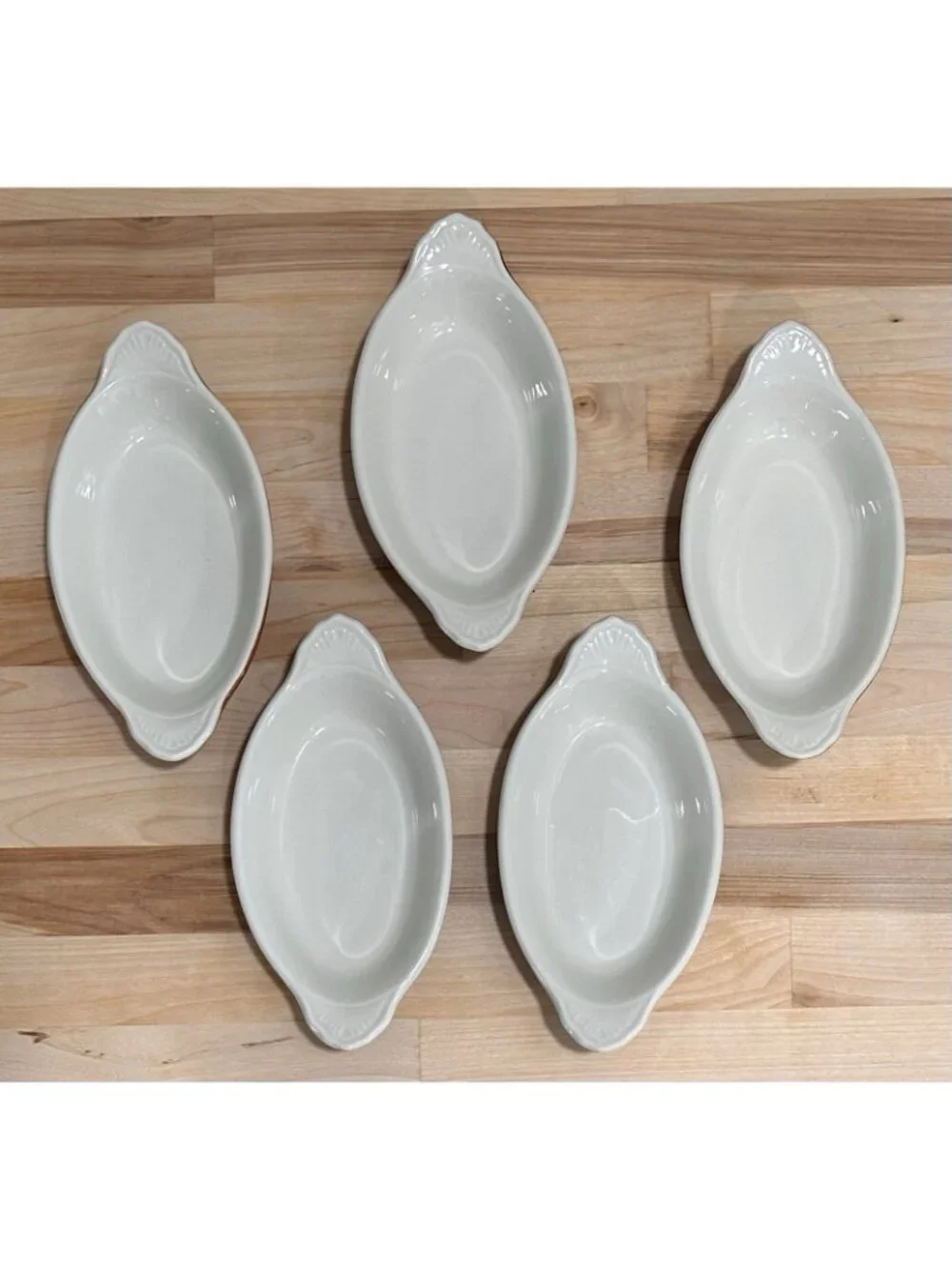 Set of 5 Vintage HALL #526 Brown Individual Au Gratin Casserole Dishes, USA Made